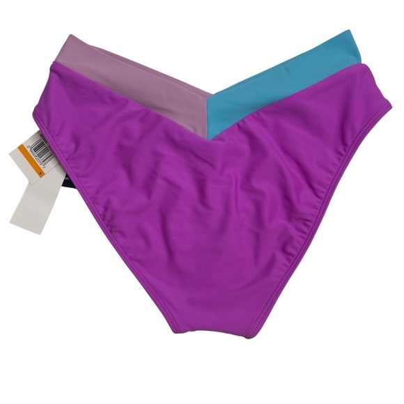Salt + Cove Contrast Bikini Bottoms Orchid Purple Blue Small New with Tags NWT - Picture 5 of 5